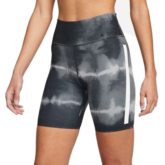 Nike Women Dri-FIT One Luxe 7" Mid-Rise Train Short DO7814-010 Gray Size S Small - Picture 1 of 5